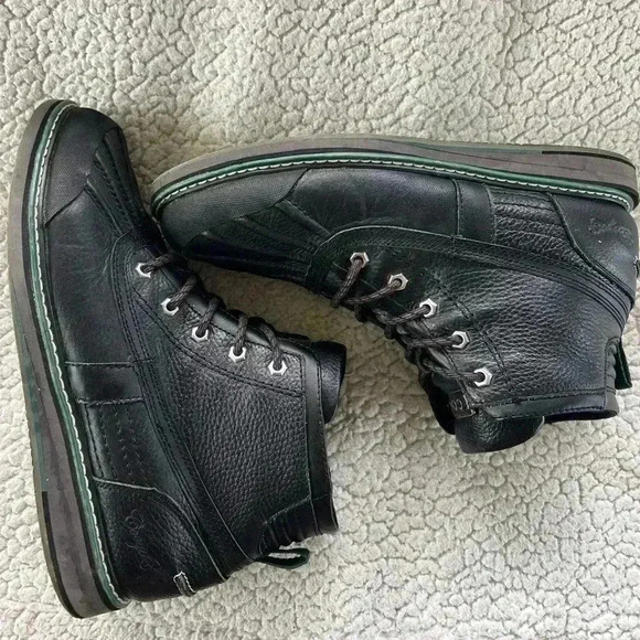 Coogi Men’s Black Leather Mid Top Boots Size Men’s 11 - Picture 3 of 8
